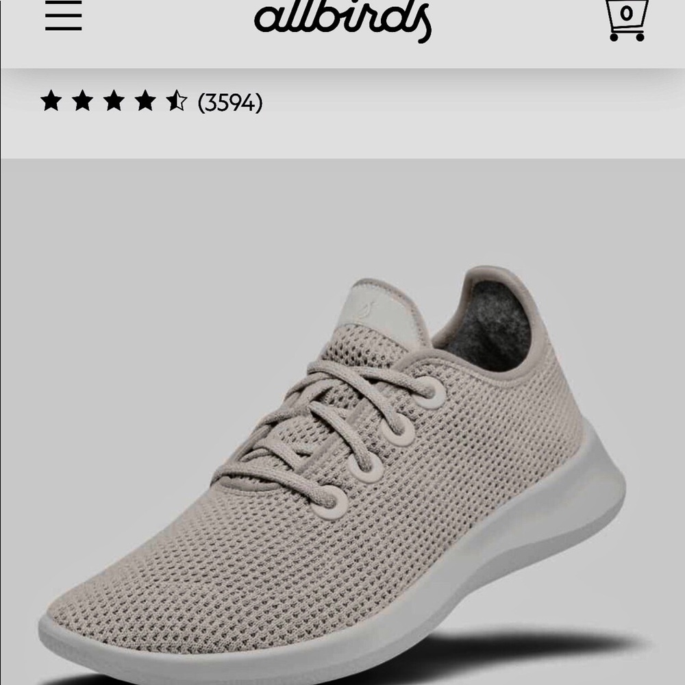 Allbirds Tree Hugger beige size 9